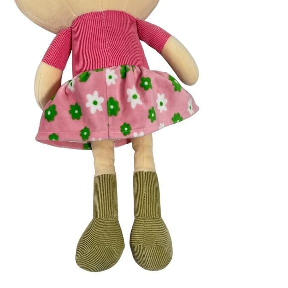 CLLayees Plush Bunny Doll Pink Floral Dress 20”  Stuffed Animal Toy - Picture 8 of 10